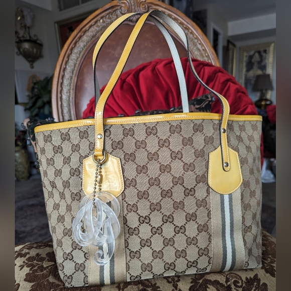🛑SOLD ⚠️‼️ DO NOT BUY⚠️‼️💯GUCCI LUCITE SHERRY LINE TOTE - Picture 3 of 12